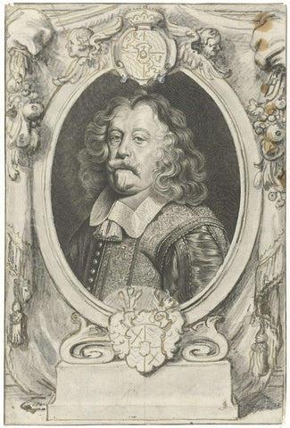 Portrait of Maximilian Kurtz von Senftenau, Pieter de Jode (II), 1658 Canvas Print