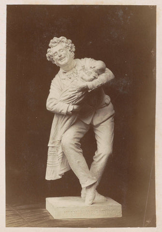 Image 'Hush a bye, baby!' by Giovanni Focardi, possibly exhibited at the World's Fair in Paris in 1889, anonymous, 1878 - 1890 Canvas Print