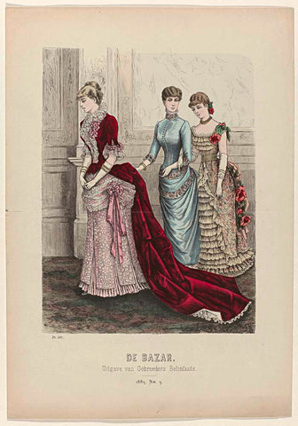 De Bazar, 1883, No. 3, Pl. 527, anonymous, 1883 Canvas Print