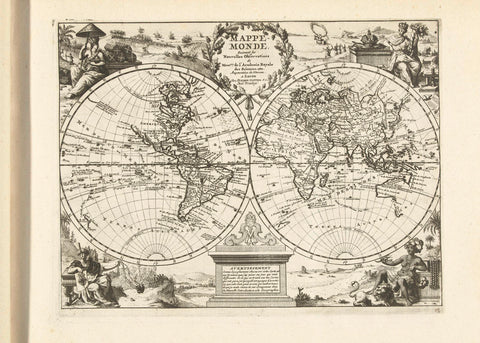 World Map, 1726, anonymous, 1726 Canvas Print