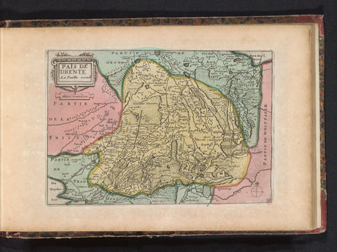 Map of Drenthe, anonymous, 1735 Canvas Print