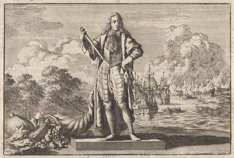 Painting in honour of Cornelis de Witt, 1668, Jan Luyken, 1698 Canvas Print