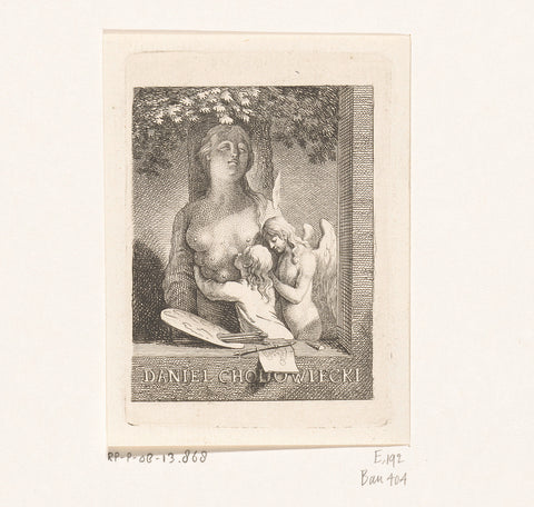 Ex libris van Daniel Nicolaas Chodowiecki, Daniel Nikolaus Chodowiecki, 1777 Canvas Print