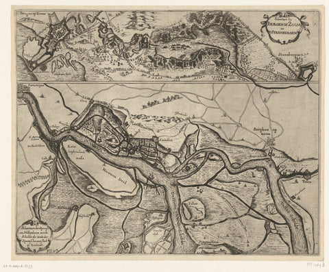 Redoubts at Bergen op Zoom and Steenbergen and along the Scheldt, ca. 1622, Dirk Stoop (possibly), 1649 - 1651 Canvas Print