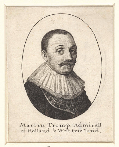 Portret van admiraal Maarten Harpertszoon Tromp, Wenceslaus Hollar, 1652 Canvas Print