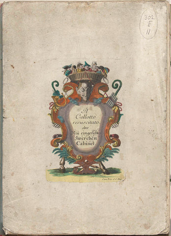 Titelprent voor de serie: Il Callotto resurcitato oder Neu eingerichtes Zwerchen Cabinet, ca. 1710, Martin Engelbrecht (attributed to), 1705 - 1715 Canvas Print