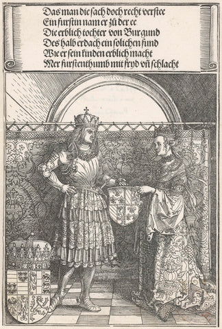 The Burgundian marriage: Maximilian marries Mary of Burgundy, Albrecht Dürer, 1515 Canvas Print