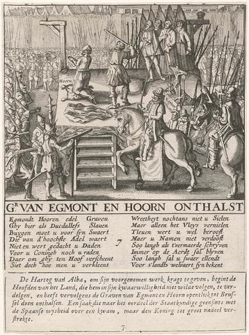 The beheading of Egmont and Horne in 1568, anonymous, 1618 - 1624 Canvas Print