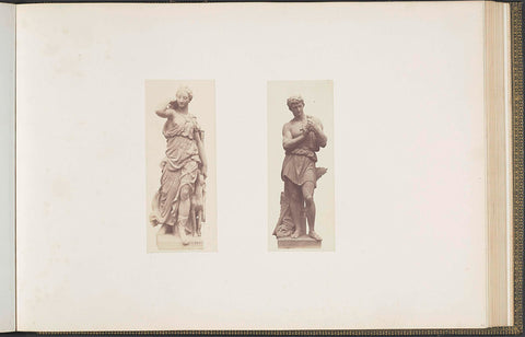 Plaster models for sculptures on the Palais du Louvre: left 