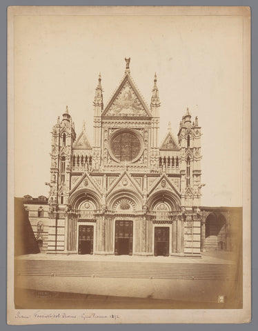 Façade of the Cathedral of Siena, Italy, Paolo Lombardi, 1862 - 1873 Canvas Print