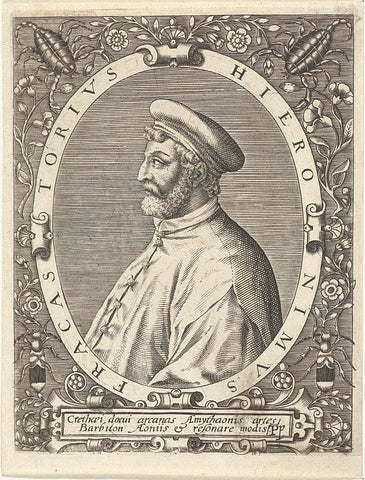 Portrait of Girolamo Fracastoro, Theodor de Bry, 1669 Canvas Print