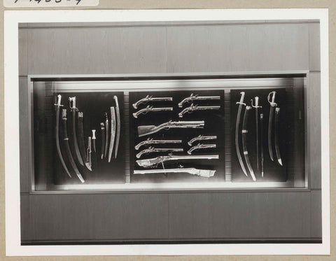 Built-in display case with shooting and stabbing weapons, 1971 Canvas Print