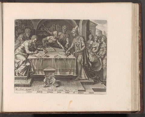 Jezebel has letters sent to the elders and most significant, Philips Galle, 1579 Canvas Print