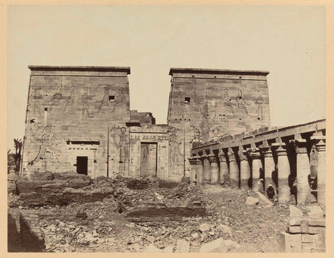 The Temple of Isis on the island of Philae., Antonio Beato, c. 1895 - c. 1915 Canvas Print