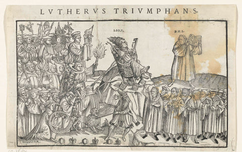 Triumph of Luther, anonymous, 1566 - 1568 Canvas Print