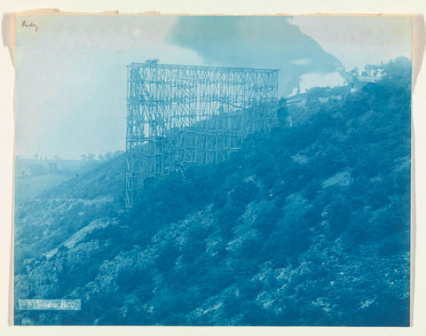 Construction of Viaur Viaduct in France by Societé de Construction des Battignolles, 5 October 1900, anonymous, 1900 Canvas Print