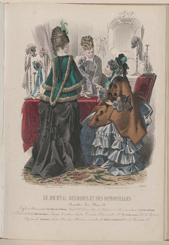 Journal des Dames et des Demoiselles, 15 November 1872, No. 1072B, A. Bodin, 1872 Canvas Print