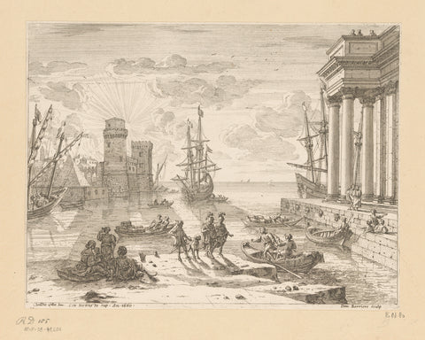 View of a Port, Dominique Barrière, 1660 Canvas Print