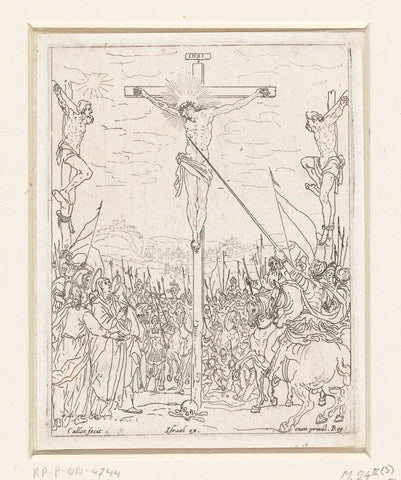 Kruisiging, Jacques Callot, 1621 - 1635 Canvas Print