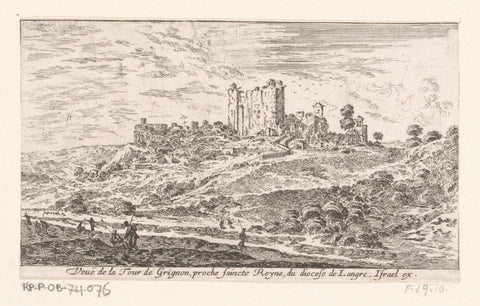 View of the tower of Grignon, Israel Silvestre, 1650 Canvas Print