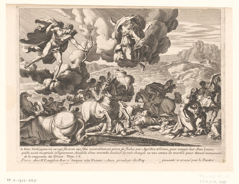 Apollo and Diana kill the children of Niobe, J | CanvasPrints.com