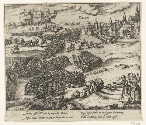 Battle of Dahlen, 1568, anonymous, 1613 - 1615 Canvas Print