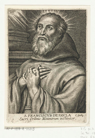 Saint Francis of Paula, Schelte Adamsz. Bolswert, 1596 – 1678 Canvas Print