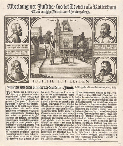 Beheading of arminians in Leiden and Rotterdam, 1623, Claes Jansz. Visscher (II), 1623 Canvas Print