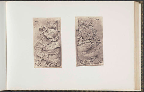 Plaster models for decorations on the second floor of the Pavillon Richelieu of the Palais du Louvre, Édouard Denis Baldus, c. 1855 - c. 1857 Canvas Print