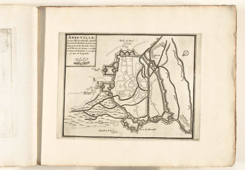 Map of Abbeville, c. 1702, anonymous, 1702 - 1703 Canvas Print