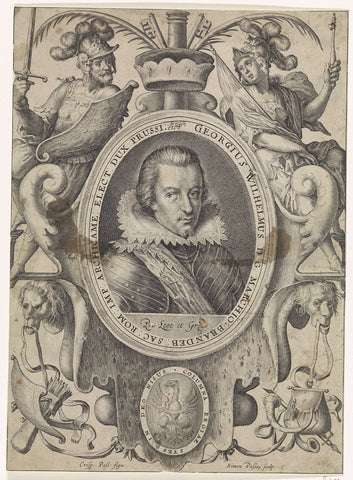 Portrait of Georg Wilhelm, Elector of Brandenburg, Simon of passe, 1615 Canvas Print