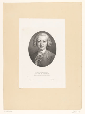 Portret van Claude-Adrien Helvétius, Henri Grévedon, c. 1826 Canvas Print