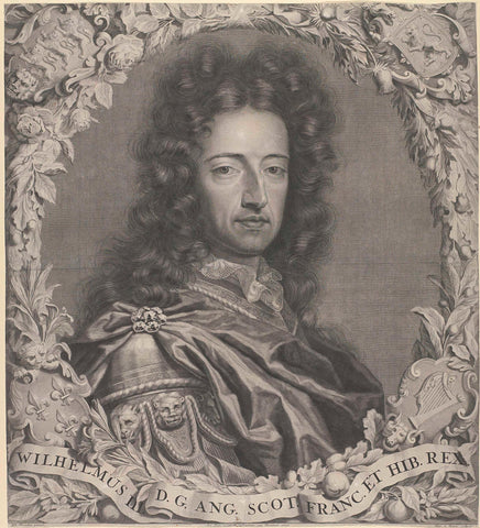 Portrait of William III, Prince of Orange, Pieter van Gunst, 1694 Canvas Print