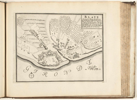 Map of Blaye, 1726, anonymous, 1726 Canvas Print