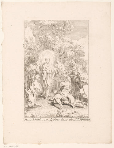 Christ predicts its suffering, Gabriel Huquier, 1705 - in or before 1732 Canvas Print