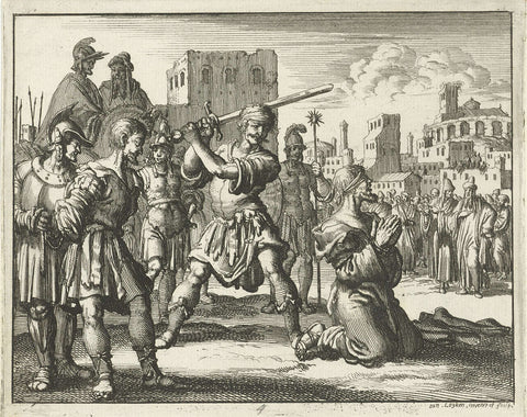 Beheading of James the Superior, Jan Luyken, 1685 Canvas Print