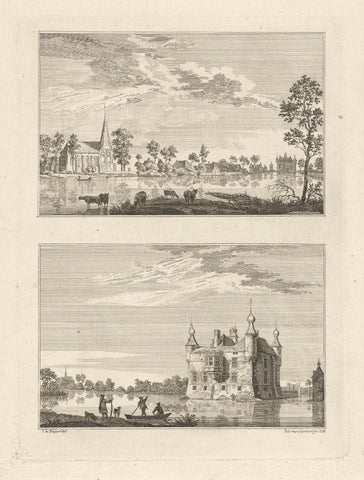 Kessel and the Castle Driesberg, 1744, Paulus van Liender, 1758 Canvas Print