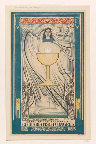 Poster for the International Eucharistic Congress, 1924, Jan Toorop, 1924 Canvas Print