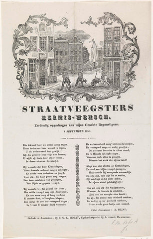 Kermisprent van de Amsterdamse straatveegsters, 1856, anonymous, 1856 Canvas Print