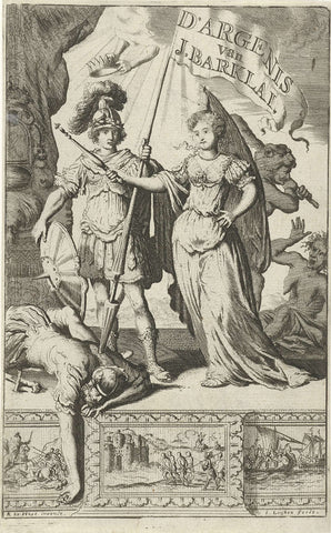 Queen and a Roman Warrior, Jan Luyken, 1680 Canvas Print