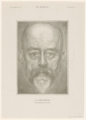 Portrait of H.P. Berlage, Chris Lebeau, 1912 Canvas Print