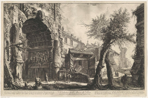 Arch of Titus in Rome, Giovanni Battista Piranesi, 1748 - 1778 Canvas Print