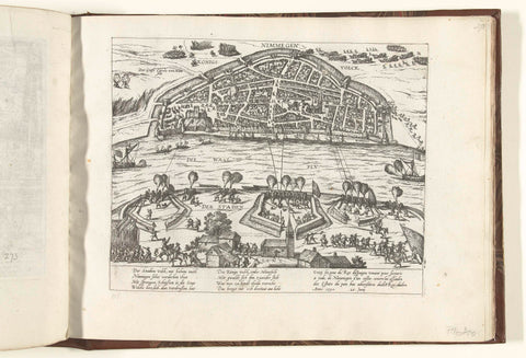 Nijmegen shot by Maurits from Knodsenburg, 1590, Frans Hogenberg (workshop of), 1590 - 1592 Canvas Print