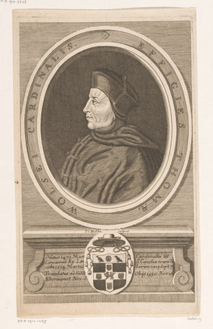 Portrait of Thomas Wolsey, Johann Christoph Boecklin, 1667- 1709 Canvas Print