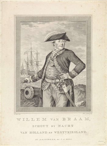 Portrait of Willem van Braam, Mathias de Sallieth, 1789 - after 1800 Canvas Print