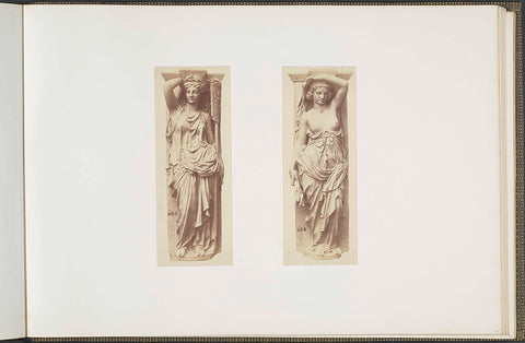 Plaster models for caryides on the Palais du Louvre by Victor Vilain, Édouard Denis Baldus, c. 1855 - c. 1857 Canvas Print