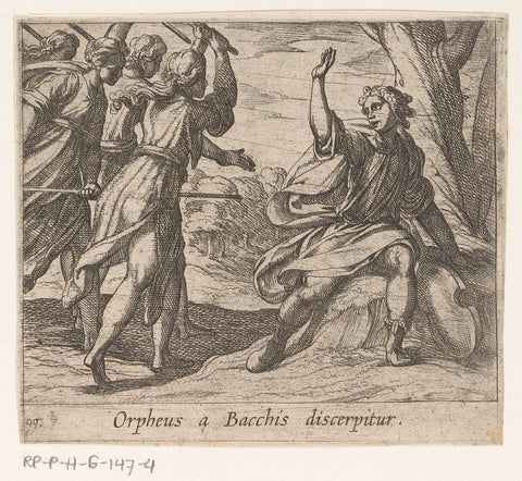 Dood van Orpheus, Antonio Tempesta, 1606 - 1638 Canvas Print