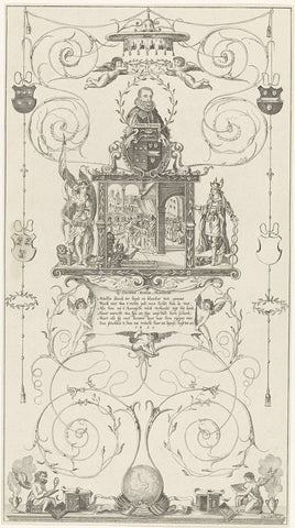 Zinneprent with exile of Hugo Grotius, Cornelis de Jonker, 1791 Canvas Print