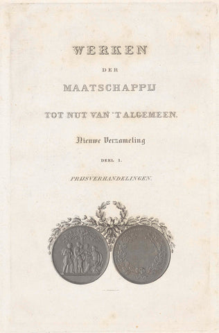 Penning van de Maatschappij tot nut van 't algemeen, Jan Dam Steuerwald, 1835 Canvas Print