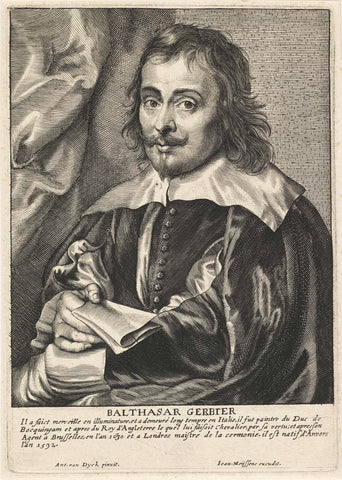 Portrait of the painter Balthasar Gerbier, Coenraet Waumans, 1649 Canvas Print